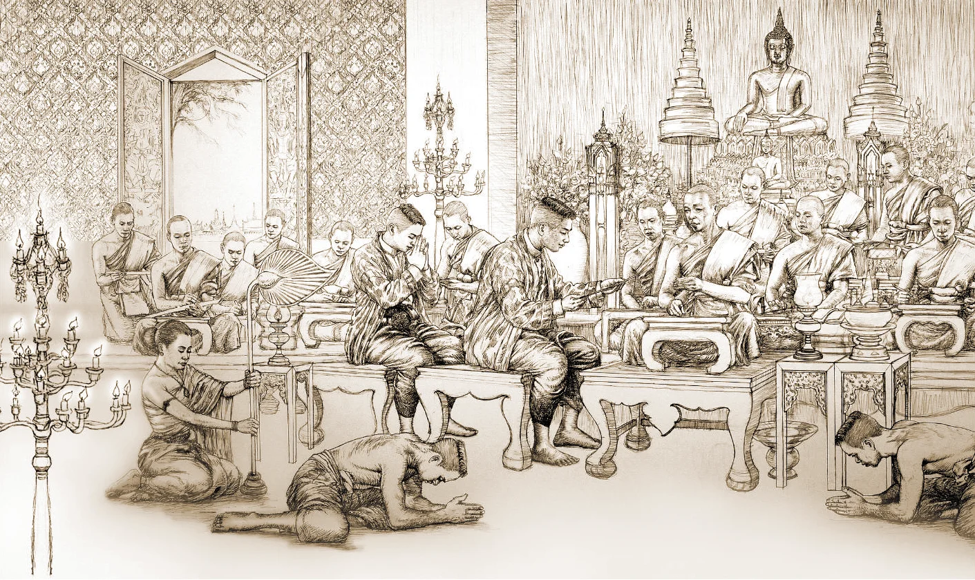 ภาพที่ ๗ — การสังคายนาครั้งที่ ๙ ณ วัดพระศรีสรรเพชญ์